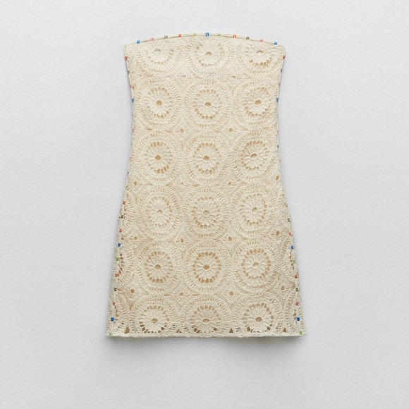 NWT Zara strapless crochet dress - Picture 5 of 6